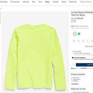 kids' Long-Sleeve Rashguard Swim Top